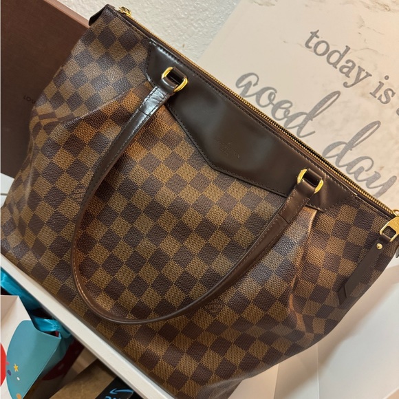 Louis Vuitton Brown Checkered Tote- 100% Authentic - Picture 1 of 7